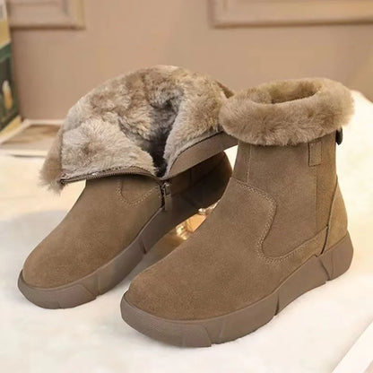 Fur Winter Suede Wool Warm Non-slip Casual Booties Snow Boot