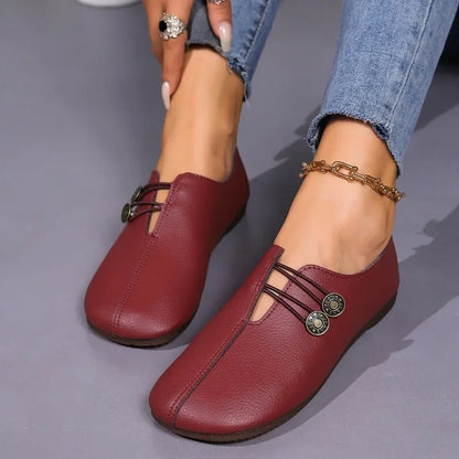 Soft Comfortable Non-Slip Walking Light Fashion Leather Spring Flats Loafers