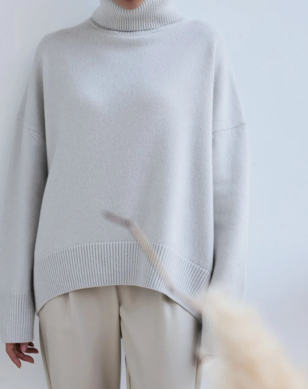 Thickened Knitwear Loose Turtleneck Warm Solid Pullover Sweater