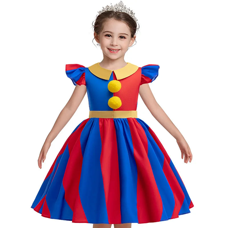 Digital Circus Pomni Cosplay Dress Kid Costumes