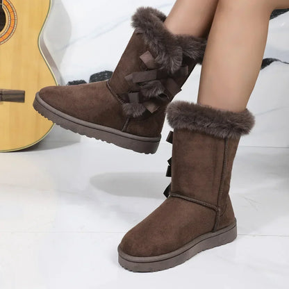 Winter Boots Fur Women's Snow Boots Low-top Warm Fur Shoes Men's and Women's Winter Short Boots Super Mini Outer Wear Non-slip