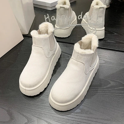 New Warm Rubber Thick Sole Comfortable Casual Snow Boot