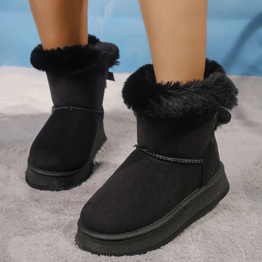 Platform Warm Plush Thicken Non-slip 2024 Winter Snow Boot