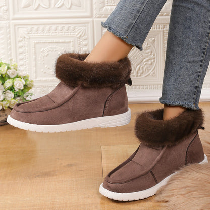 Women Boots Winter New Thickening Plush Warm Snow Boots Women  Plus Size Comfortable Soft Cotton Shoes for Women Botas De Mujer