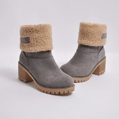 Fur Warm Wool Booties Ankle Comfortable Plus Size Mid Snow Boot