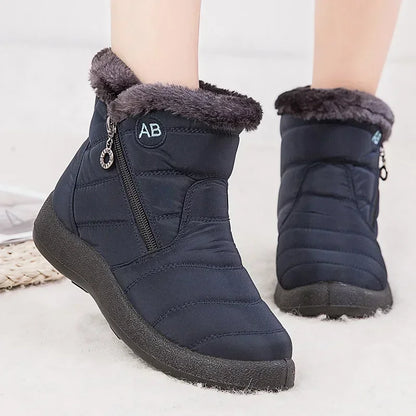 Women's Boots Warm Winter Boots Ankle Fur Bota Feminina Winter Shoes for Women Waterproof Snow Boots Female Short Botines