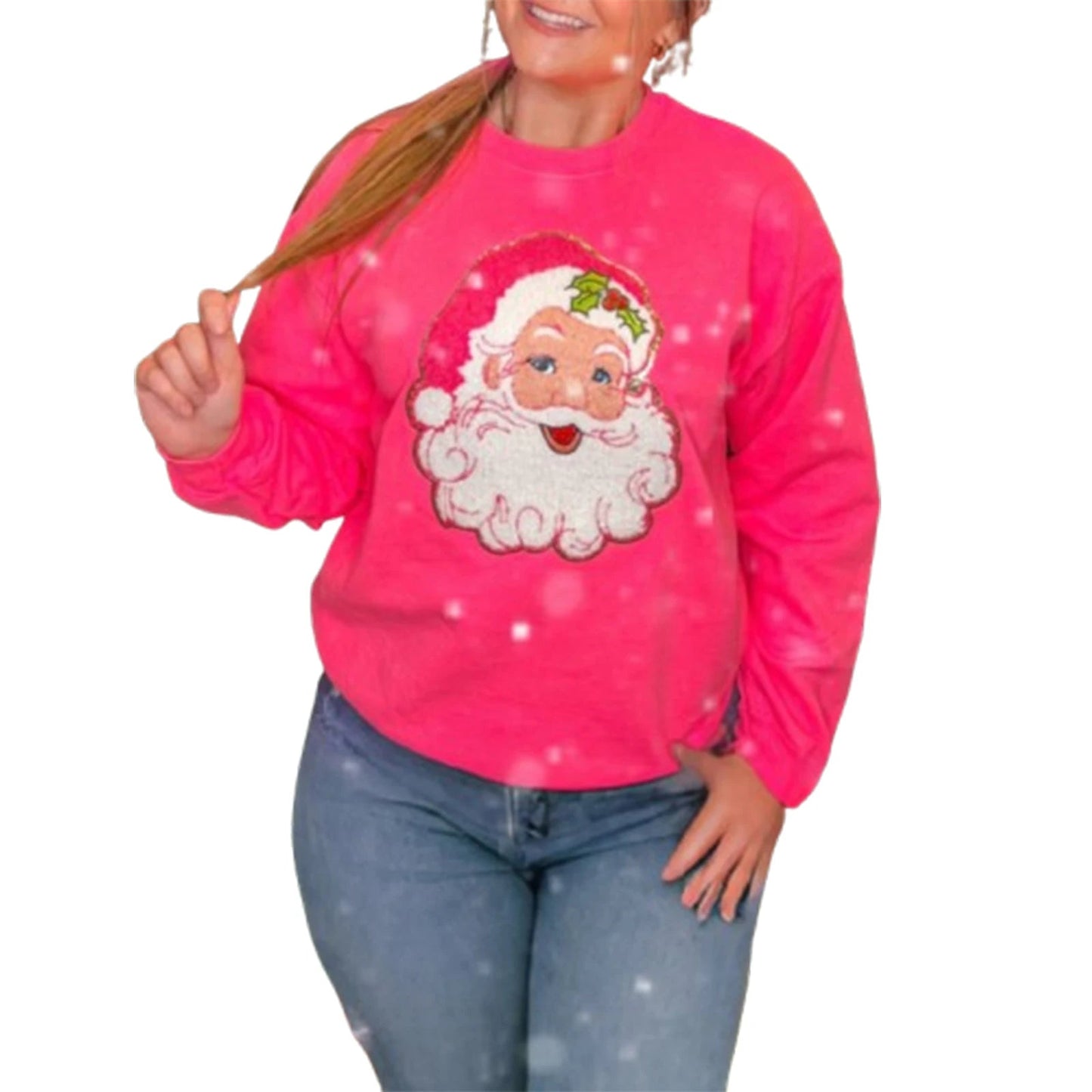 Snowflake Embroidered Christmas Hoodie