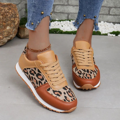 Women's Jogging Summer Casual Walking Trendy Leopard Print Fashion Comfortable Skateboard