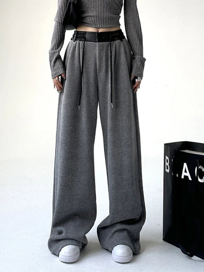 Autumn Winter New Harajuku Streetwear Casual  High Waist Sweatpants