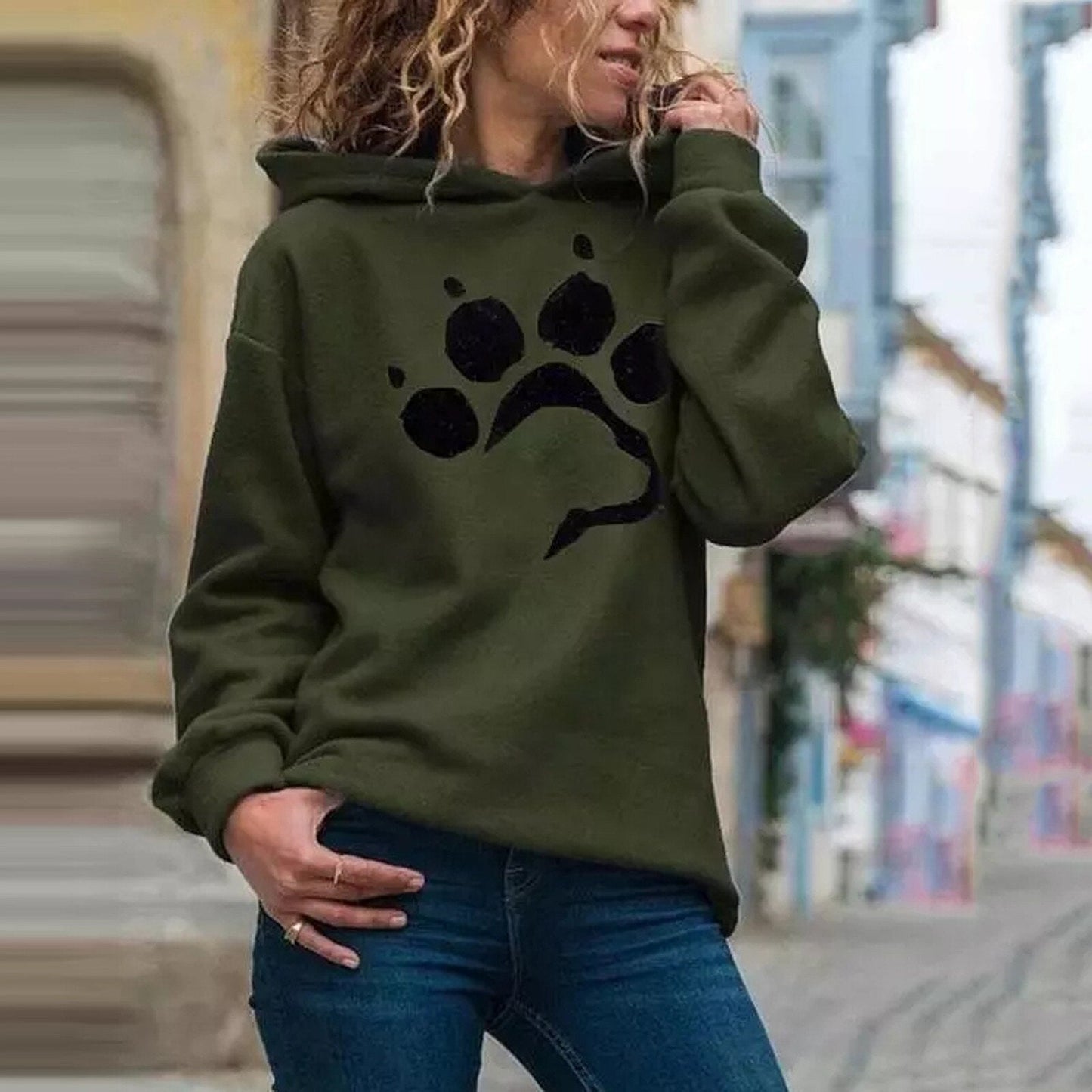 DressBetty - Dog Paw Print Hoodies