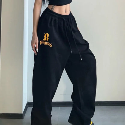 Fashionable High Waist Baggy Sweatpants